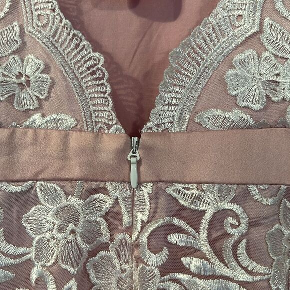 NWT Chi Chi London /Nordstrom Lace Cap Sleeved Open Back Dip Hem Dress (levaeh) - Picture 10 of 10